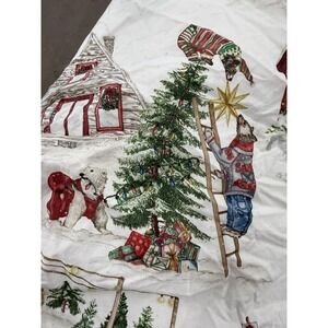 Pottery Barn Beary Christmas 100% Organic Cotton Sheet twin XL fitted Sheet Only